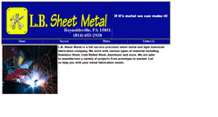 Desktop Screenshot of lbsheetmetal.com